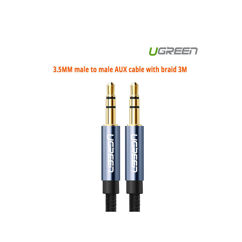 UGREEN 3.5MM male to male AUX cable with braid 3M (10688)