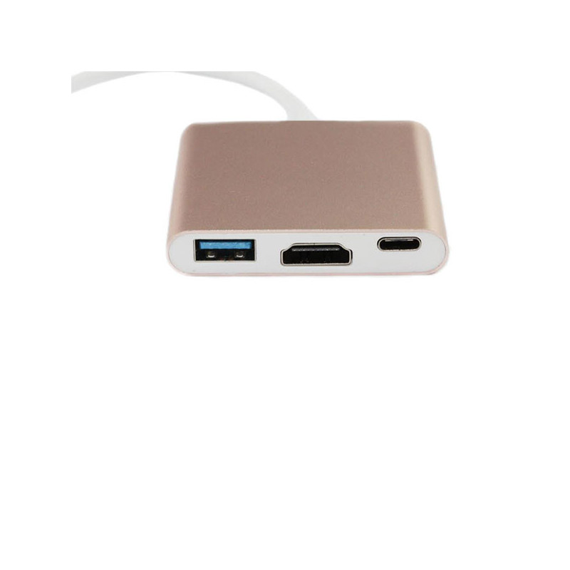 USB Type C to USB3.0 AF with HDMI 2.0 and Type C adaptor  (Aluminium shell)