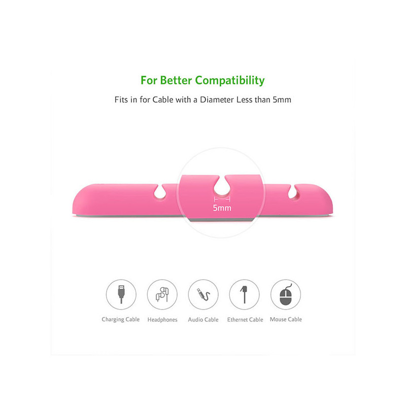 UGREEN Cable Organizer (2pcs/pack) - Pink (30483)