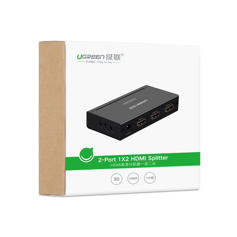 UGREEN 1 x 2 HDMI Amplifier Splitter - Black (40201)