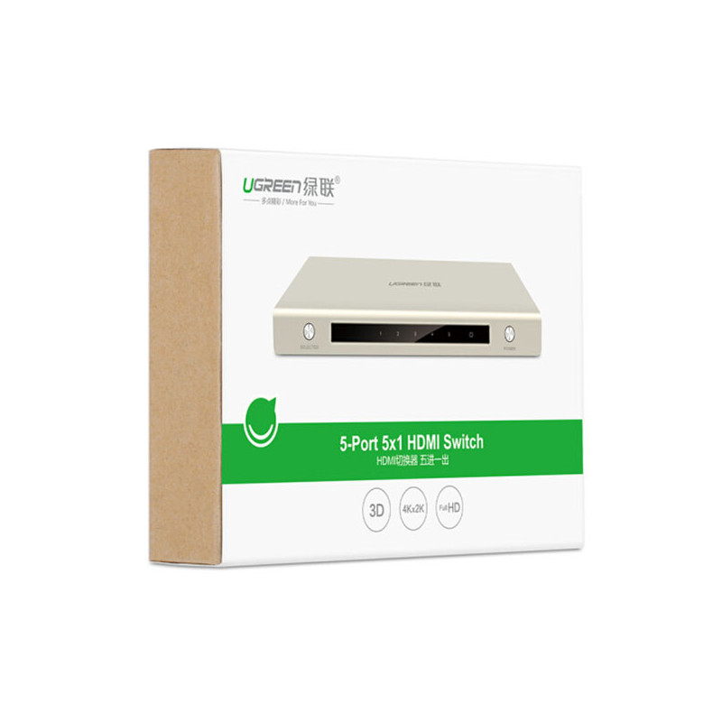 UGREEN HDMI 5 x 1 Switch  Zinc Alloy 40279