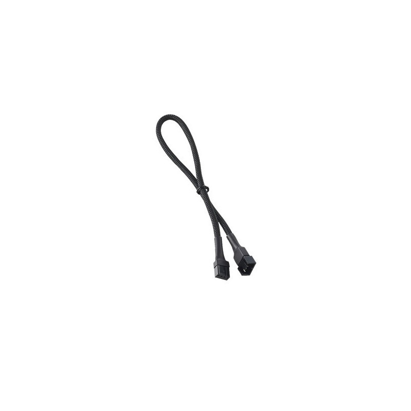 High Quality  Single Sleeve 4-Pin Fan Extension Black 30cm