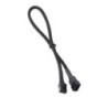 High Quality  Single Sleeve 4-Pin Fan Extension Black 30cm