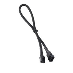 High Quality  Single Sleeve 4-Pin Fan Extension Black 30cm