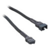 High Quality  Single Sleeve 4-Pin Fan Extension Black 30cm