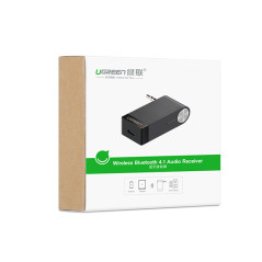 UGREEN Wireless Bluetooth 4.1 Music Audio Receiver Adapter with Mic & Batery - black (30348)