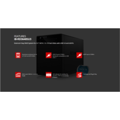 ICY BOX External 4 bay RAID System for 3.5" SATA I / II / III hard disks with USB 3.0 and eSATA  (IB-RD3640SU3)