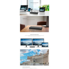 Wavlink USB-C Ultra 5K Laptop Docking Station with 6x USB3.0, 4K Dual Video Outputs, Gigabit Ethernet, Audio WL-UG69DK1