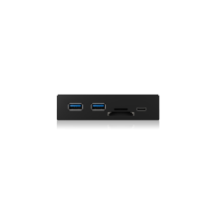 ICY BOX IB-HUB1417-i3 Frontpanel with USB 3.0 Type-C and Type-A hub with card reader