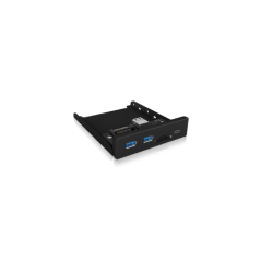 ICY BOX IB-HUB1417-i3 Frontpanel with USB 3.0 Type-C and Type-A hub with card reader
