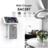 HUNTKEY SAC207 SMART WALL CHARGER with 2 AC and 2 USB combined 2.4A (TWIN PACK)