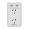 HUNTKEY SAC207 SMART WALL CHARGER with 2 AC and 2 USB combined 2.4A (TWIN PACK)