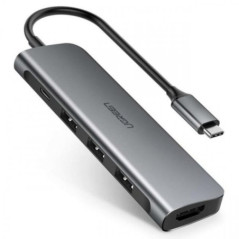 UGREEN TypeC 5 in 1 Adaptor - HDMI + USB 3.0*3 + TypeC PD Power Converter (50209)