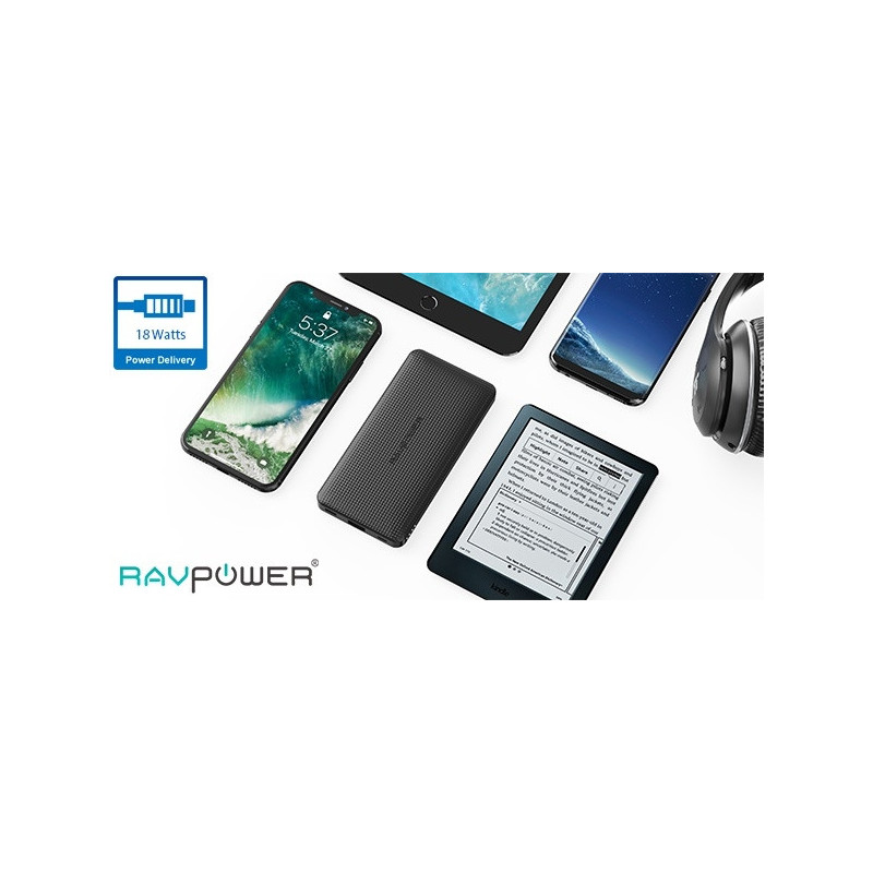 Ravpower RP-PB094 Super Slim Powerbank 10000mAh, PD 18w, QC3.0