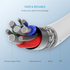 UGREEN TypeC to Lightning M/M Cable Rubber Shell 1m White 10493