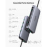 UGREEN USB-C To 3*USB 3.0 A+HDMI+VGA+RJ45 Gigabit+SD/TF+AUX3.5mm+PD Converter Gray with PD 80133