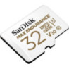 Sandisk Max Endurance Microsdhc Card SQQVR 32G (15 000 HRS) UHS-I C10 U3 V30 100MB/S R 40MB/S W SD Adaptor SDSQQVR-032G-GN6IA