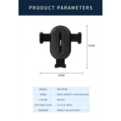 KIVEE UC08 Car Gravity holder Black