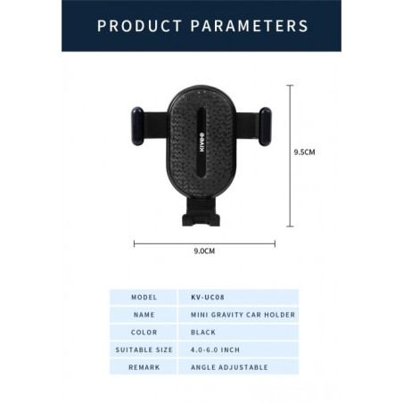 KIVEE UC08 Car Gravity holder Black