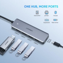 UGREEN 4-Port USB3.0 Hub with Micro USB Power Supply 70336