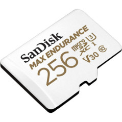 Sandisk Max Endurance Microsdxc Card SQQVR 256G (120 000 HRS) UHS-I C10 U3 V30 100MB/S R 40MB/S W SD Adaptor SDSQQVR-256G-GN6IA