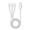 KIVEE CH061 USB to 3 IN 1 Charging Cable 1.2M Silver