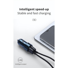 KIVEE UT202 car charger with Dual USB - 2.4 A Dark Blue