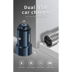 KIVEE UT202 car charger with Dual USB - 2.4 A Dark Blue