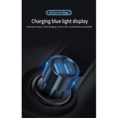 KIVEE UT202 car charger with Dual USB - 2.4 A Dark Blue