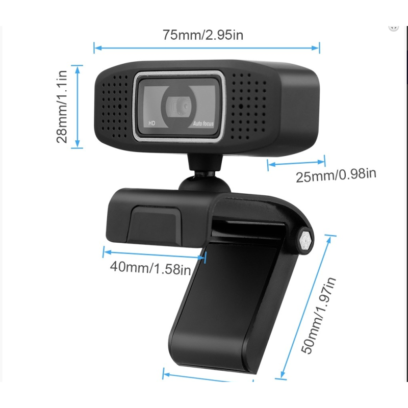 A15 : 1080P FULL HD USB WEBCAM WITH BUILD IN NOISE ISOLATING MIC. 