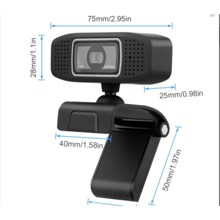 A15 : 1080P FULL HD USB WEBCAM WITH BUILD IN NOISE ISOLATING MIC. 