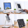 Full Motion 3 in 1 Smartphone Tablet and Notebook Holder Black