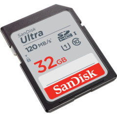 SanDisk Ultra 32GB SDHC UHS-I Class 10 U1 Memory Card - 120MB/s