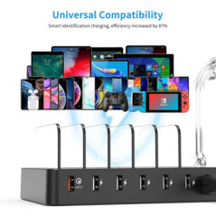 Choetech Q3008 6-Port USB Desktop Charger Station