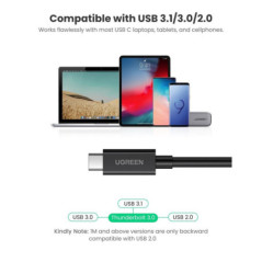 UGreen Thunderbolt 3 USB C Cable 0.5M (80324)