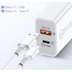 BDI 25W PD Quick Charger AU plug with USB and Type C Port  SDC-25WACB -2pack