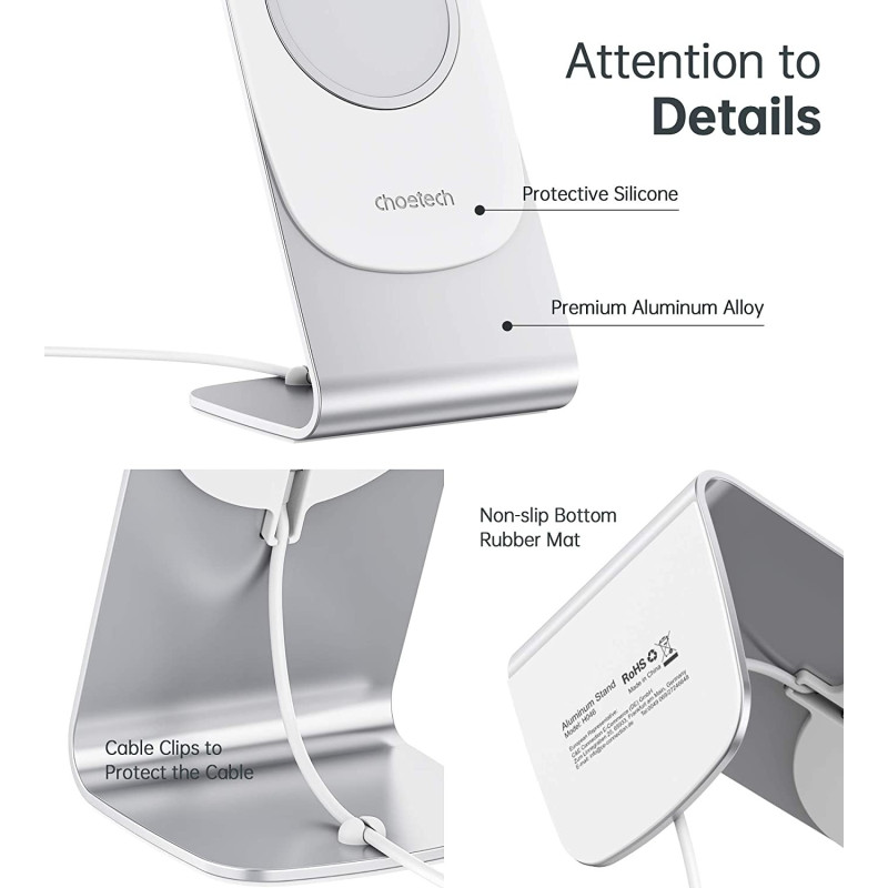 Choetech H046 Phone Stand For MagSafe Charger Aluminum (Stand Only)