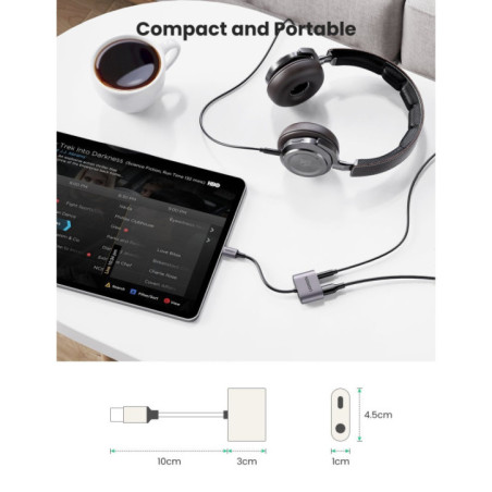 UGREEN 60164 2-in-1 USB C to 3.5mm Adapter