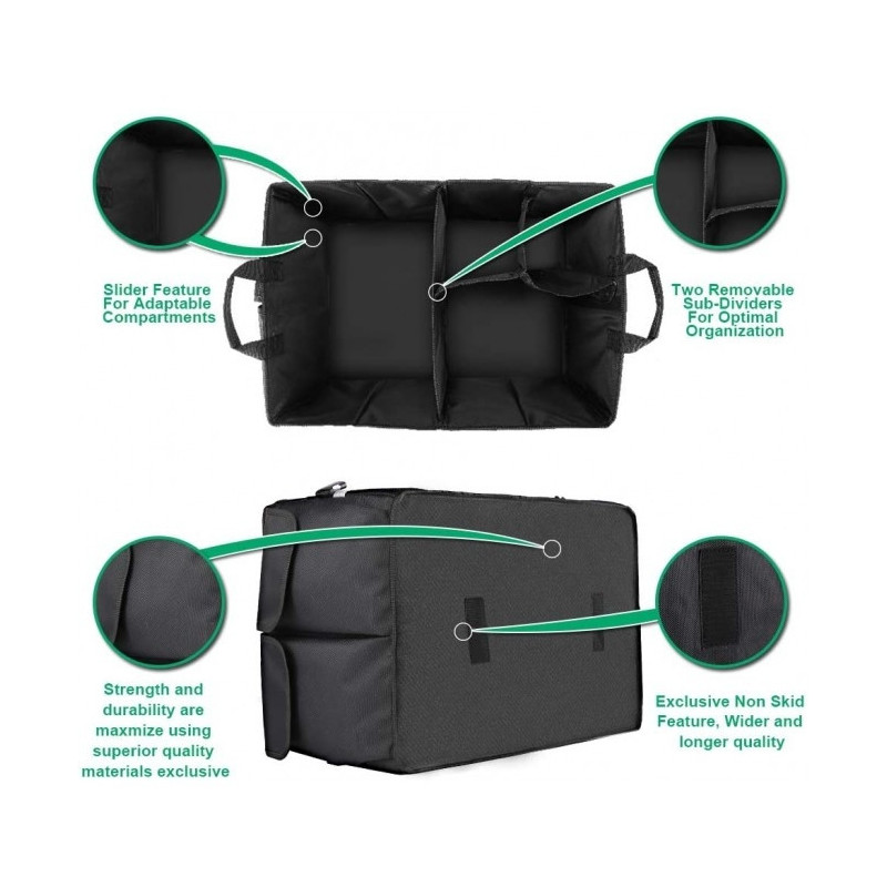 UGREEN 80710 Multifunctional Car Trunk Organizer Black