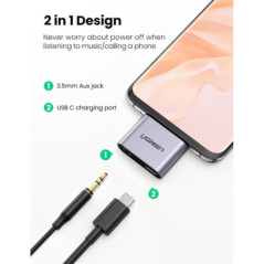 UGREEN 70312 2-in-1 USB C to C and 3.5mm Adapter