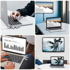 CHOETECH HUB-M24 7-in-2 MacBook Pro/Air USB Adapter USB-C Hub