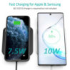 CHOETECH T511S-MIX Qi Certified Fast Wireless Charging Pad Black And White 2 Pack