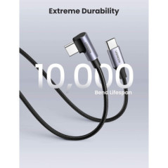 UGREEN 80714 USB-C 2.0 to Angle USB-C Cable Black 3M