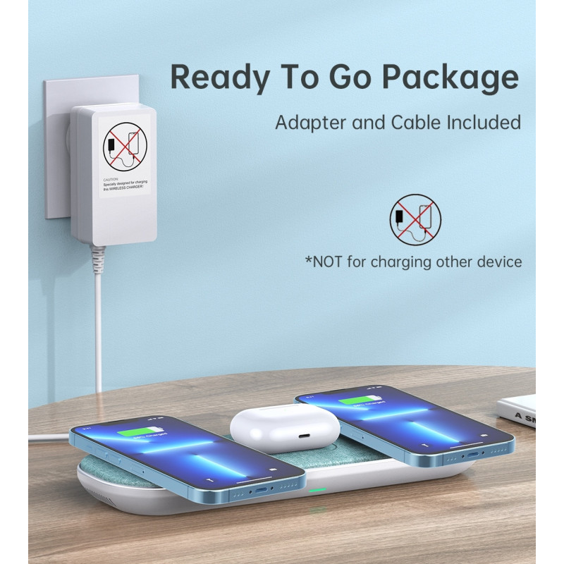 CHOETECH T569-S Magleap 3-in-1 Magnetic Wireless Charging pad with AC Adapter