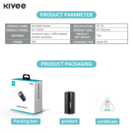 KIVEE TXD01 Electric Shaver