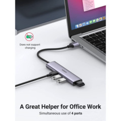 UGREEN 20805 USB 3.0 4-Port Hub with USB-C Power Port