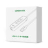 UGREEN 20984 USB 2.0 to 3xUSB2.0 with RJ45 (100Mbps) Ethernet Adapter (Black)