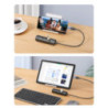 UGREEN 20984 USB 2.0 to 3xUSB2.0 with RJ45 (100Mbps) Ethernet Adapter (Black)