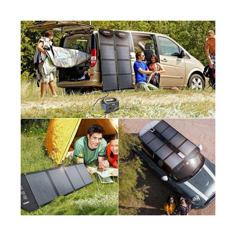 CHOETECH SC007 Solar Panel Portable Charger 80W 18V with USB-C PD 30W