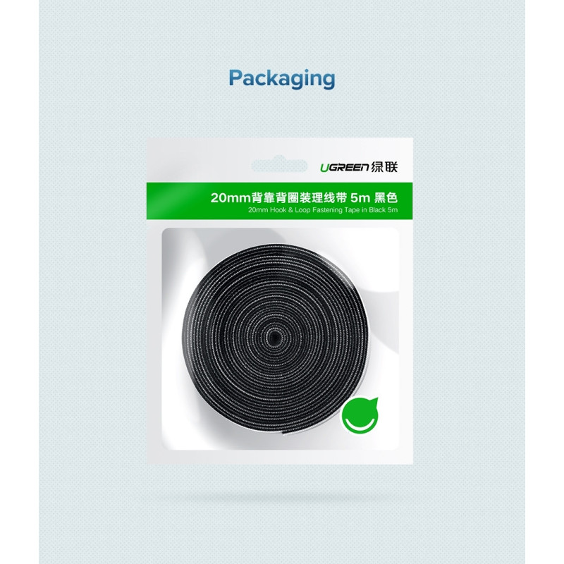 UGREEN 40356 Cable Organizer 5M (Black)